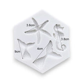 Molde Silicona Fiesta Marina Mini x 4